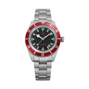 Red Star SEA STAR Watch with Black Dial and Red Bezel #7074G-D