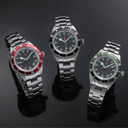 Red Star SEA STAR Watch with Black Dial and Green Bezel #7074G-E