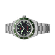 Red Star SEA STAR Watch with Black Dial and Green Bezel #7074G-E