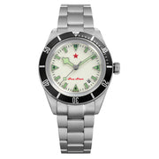Red Star SEA STAR Watch with Full Lume Dial and Black Bezel #7074G-F