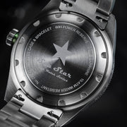 Red Star SEA STAR Watch with Full Lume Dial and Red Bezel #7074G-G
