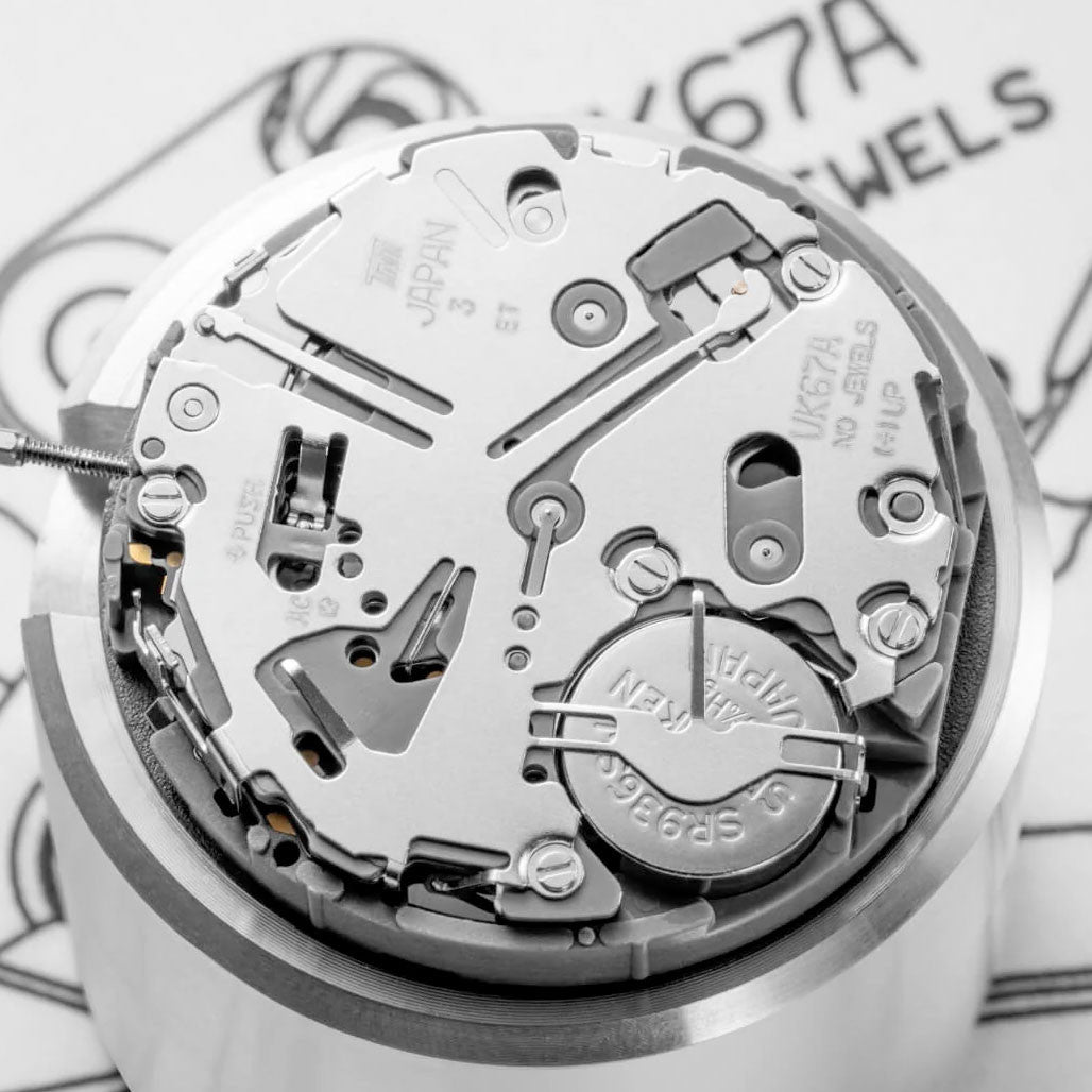 Nivada Grenchen Chronosport Mecaquartz Watch with Black Dial
