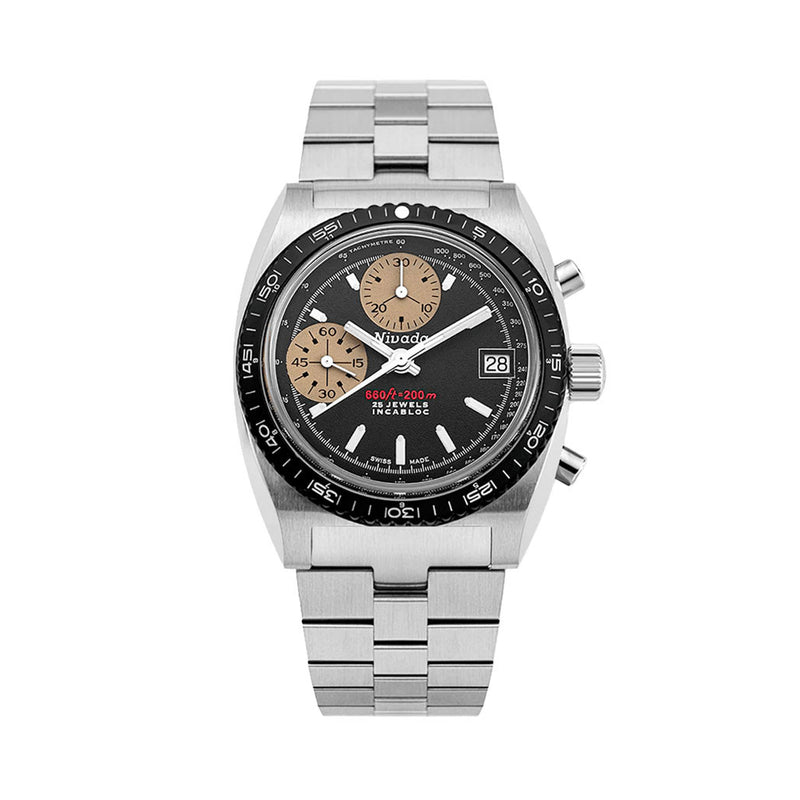 Nivada Grenchen Autochron Watch with Black Dial #77002A45
