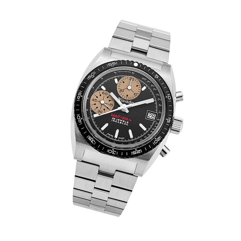 Nivada Grenchen Autochron Watch with Black Dial #77002A45
