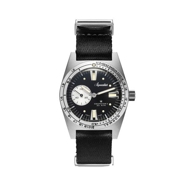 Aquastar Deepstar II Dive Watch with Vintage Black Dial #AS-776019