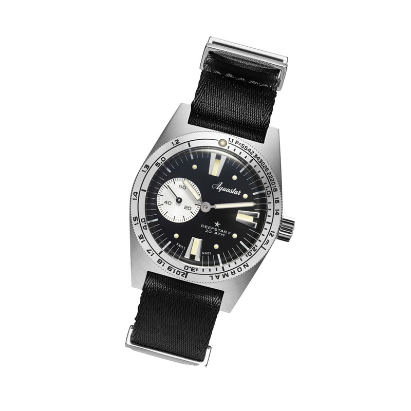 Aquastar Deepstar II Dive Watch with Vintage Black Dial #AS-776019