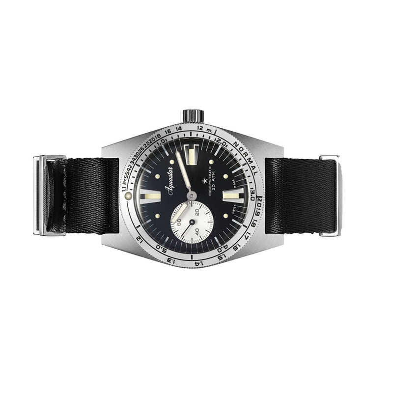 Aquastar Deepstar II Dive Watch with Vintage Black Dial #AS-776019