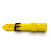 YES V7 Black Titanium World Time Watch with Yellow Accents and Titanium Bracelet #7B-OO-S3 band