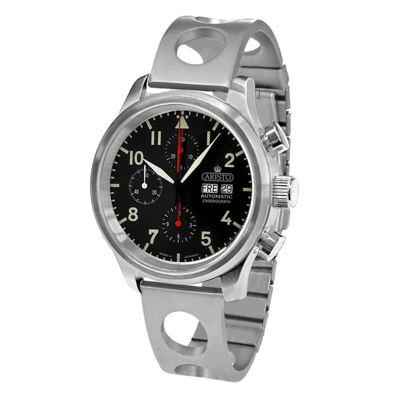 Aristo Chronograph with Swiss Automatic Movement and Rally Bracelet #7H137RS zoom
