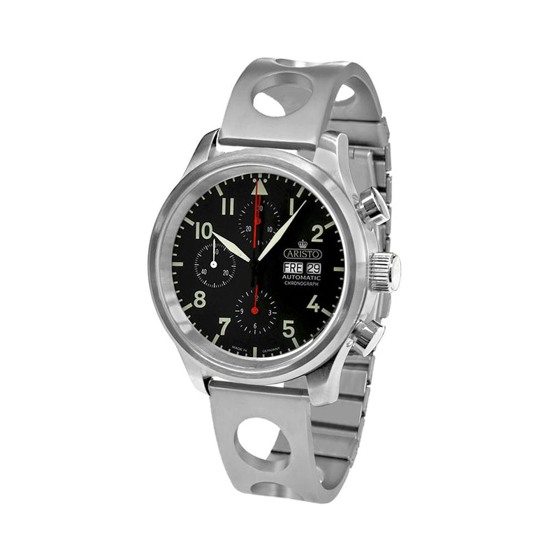 Aristo Chronograph with Swiss Automatic Movement and Rally Bracelet #7H137RS