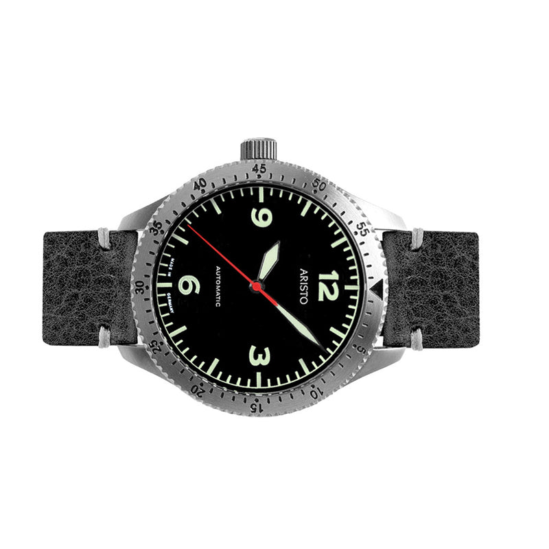 Aristo 42mm Swiss Automatic Left Crown Watch #7H164LH-LB