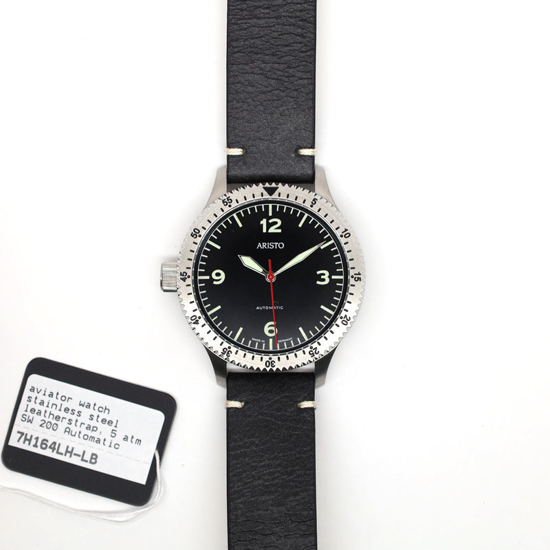 Aristo 42mm Swiss Automatic Left Crown Watch #7H164LH-LB