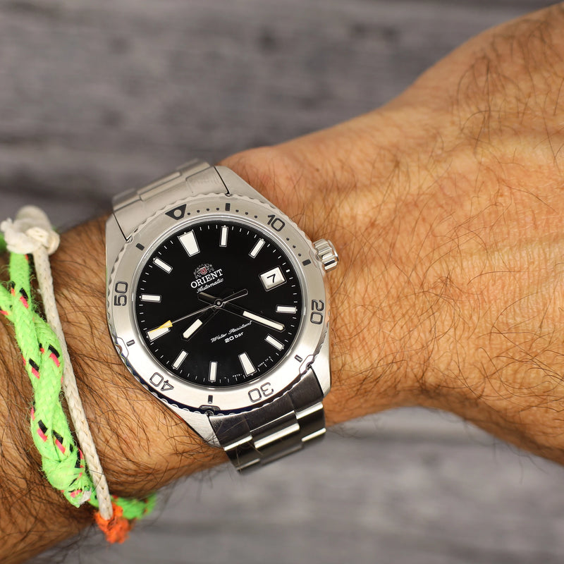 Islander 20mm Brushed Solid-Link Bracelet for Orient Mako 40 Dive Watch #BRAC-148