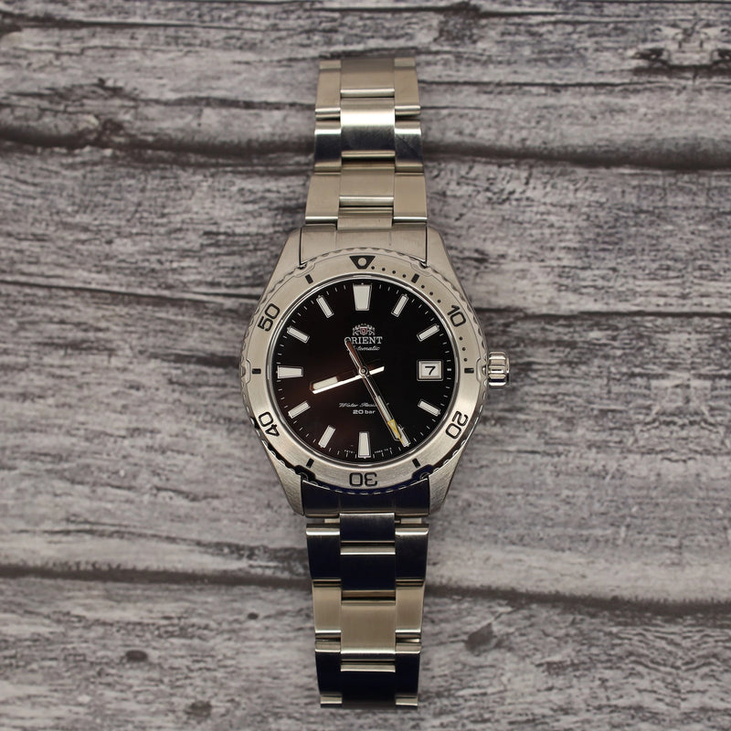 Islander 20mm Brushed Solid-Link Bracelet for Orient Mako 40 Dive Watch #BRAC-148