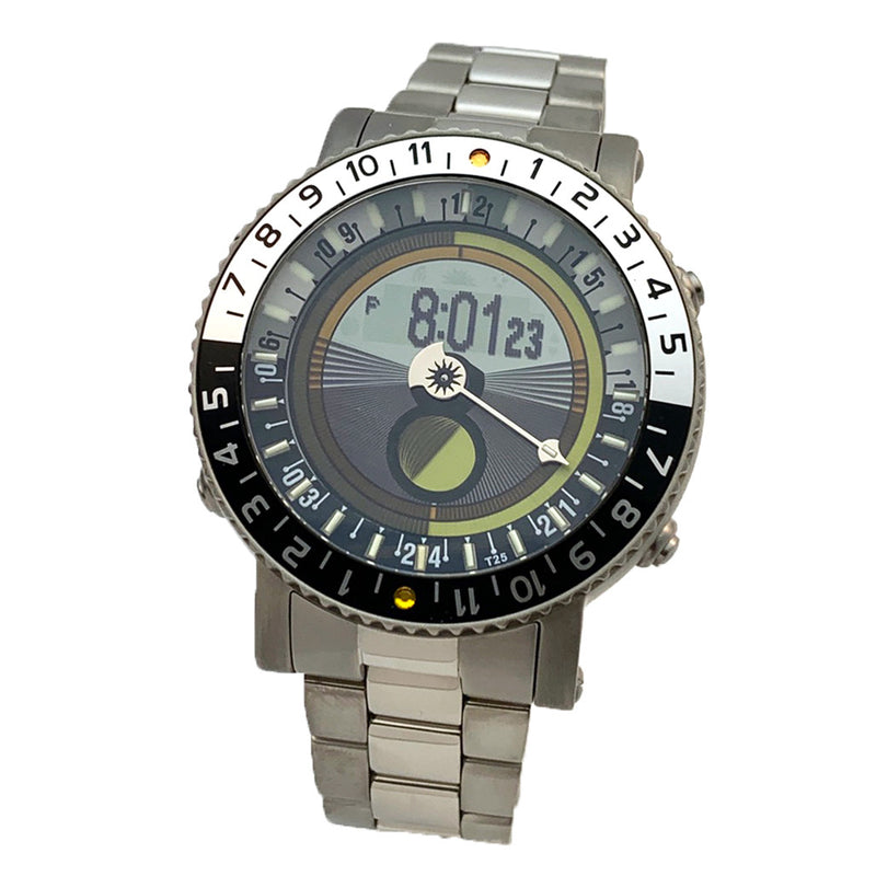 YES V7 Titanium World Time Watch with Titanium Bracelet #7S-SO-S3 zoom