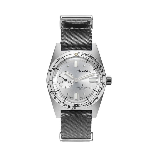 Aquastar Deepstar II Dive Watch with Vintage Silver Dial #AS-811772