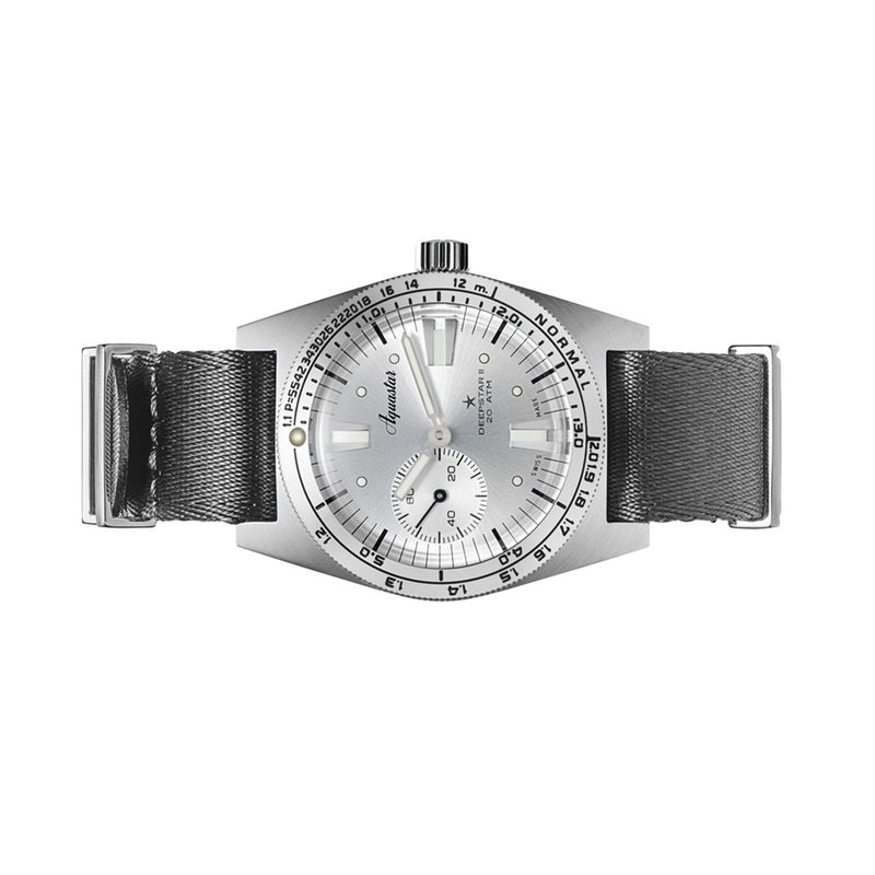 Aquastar Deepstar II Dive Watch with Vintage Silver Dial #AS-811772