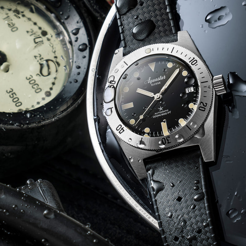 Aquastar Model 60 Re-Edition Dive Watch Combo Package #AS-835778