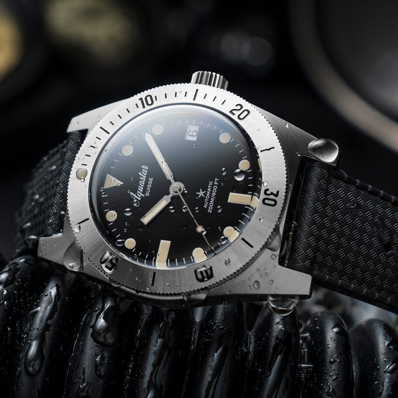 Aquastar Model 60 Re-Edition Dive Watch Combo Package #AS-835778