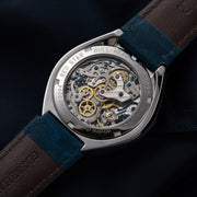 Red Star Bullhead Mechanical Chronograph with Blue Dial #8597G-1 Zoom back