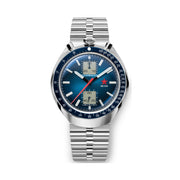 Red Star Bullhead Mechanical Chronograph with Blue Dial #8597G-1 bracelet