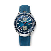 Red Star Bullhead Mechanical Chronograph with Blue Dial #8597G-1