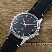 Red Star 3-Hand Dress Watch with Black Dial and Mechanical Movement #8598-B Lifestyle