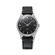 Red Star 3-Hand Dress Watch with Black Dial and Mechanical Movement #8598-B