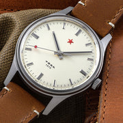 Red Star 3-Hand Dress Watch with Cream Dial and Mechanical Movement #8598-C Lifestyle