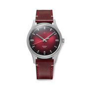 Red Star 3-Hand Dress Watch with Burgundy Dial and Mechanical Movement #8598-R