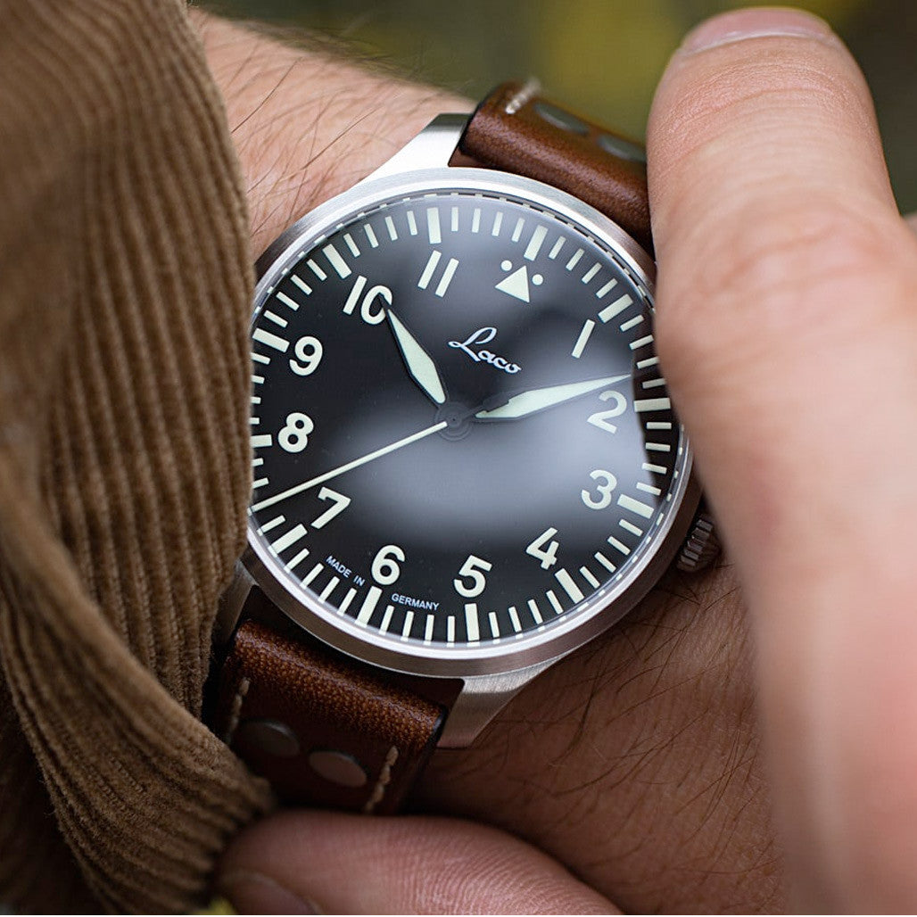 ティファニーコウルドン Laco Genf 40mm Pilot Quartz Watch #861807 — Long Island Watch
