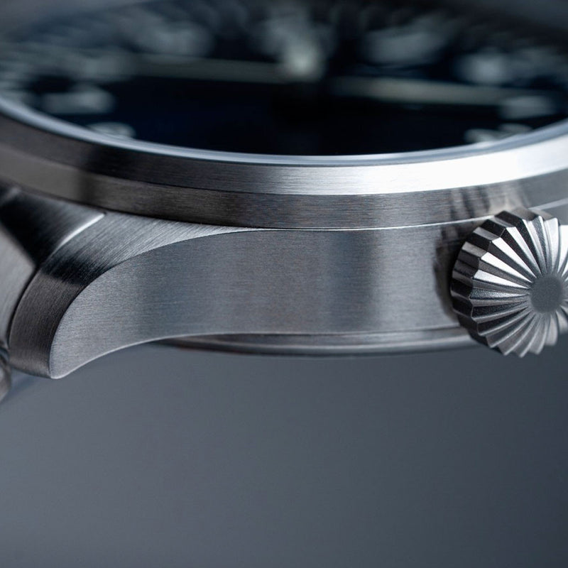 Laco 42mm Augsburg Blaue Stunde Automatic Pilot Watch on Bracelet #862100.2MB