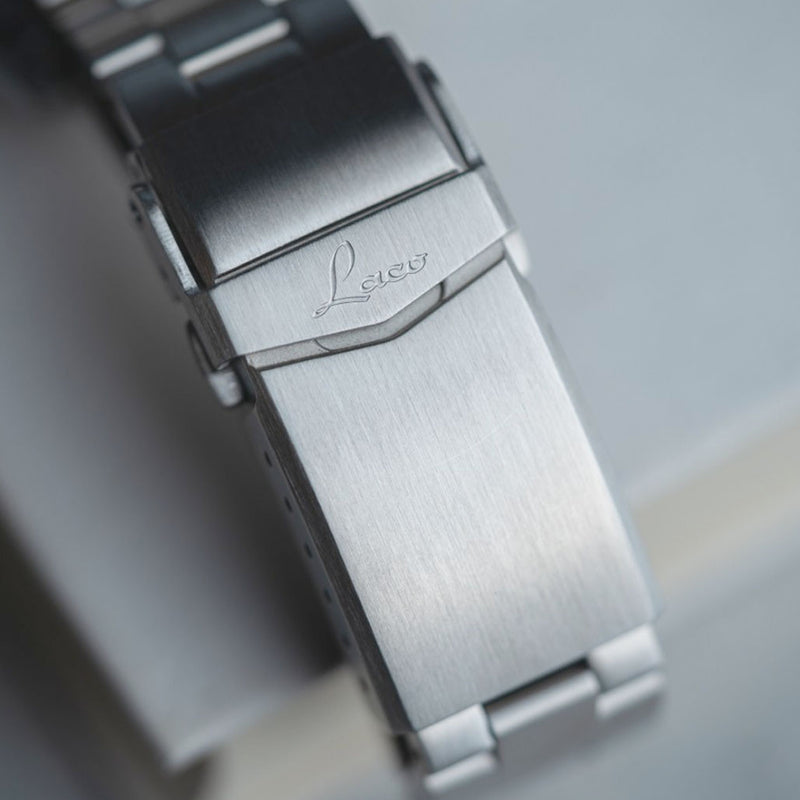 Laco 42mm Augsburg Blaue Stunde Automatic Pilot Watch on Bracelet #862100.2MB