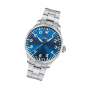 Laco 42mm Augsburg Blaue Stunde Automatic Pilot Watch on Bracelet #862100.2MB