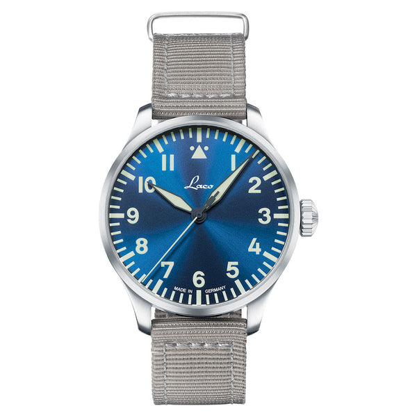 Laco 42mm Augsburg Blaue Stunde Automatic Pilot Watch #862100-2