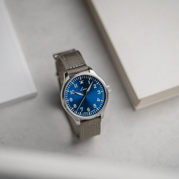 Laco 42mm Augsburg Blaue Stunde Automatic Pilot Watch #862100-2