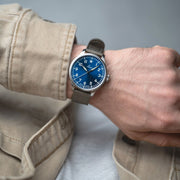Laco 42mm Augsburg Blaue Stunde Automatic Pilot Watch #862100-2