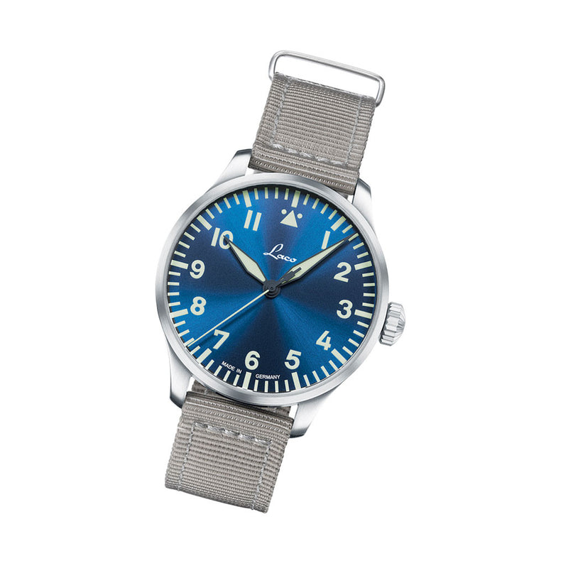 Laco 42mm Augsburg Blaue Stunde Automatic Pilot Watch #862100-2