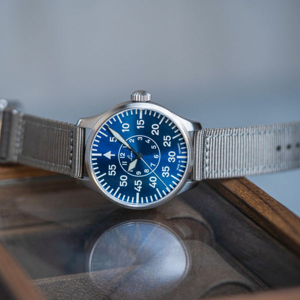 Laco 42mm Aachen Blaue Stunde Automatic Pilot Watch #862101.2