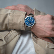 Laco 42mm Aachen Blaue Stunde Automatic Pilot Watch #862101.2
