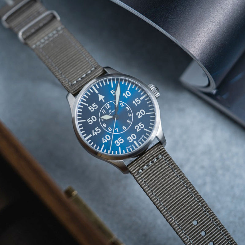 Laco 42mm Aachen Blaue Stunde Automatic Pilot Watch #862101.2