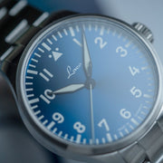 Laco 39mm Augsburg Blaue Stunde Automatic Pilot Watch on Bracelet #862102.2MB