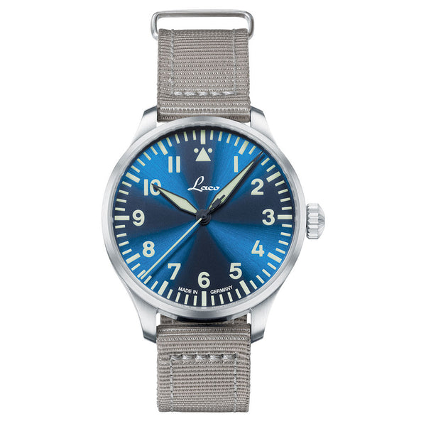 Laco 39mm Augsburg Blaue Stunde Automatic Pilot Watch #862102.2