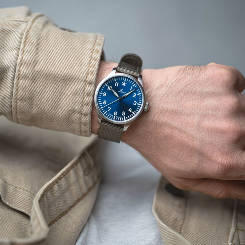 Laco 39mm Augsburg Blaue Stunde Automatic Pilot Watch #862102.2