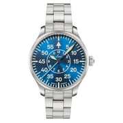 Laco 39mm Aachen Blaue Stunde Automatic Pilot Watch on Bracelet #862103.2MB