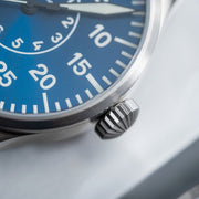 Laco 39mm Aachen Blaue Stunde Automatic Pilot Watch on Bracelet #862103.2MB