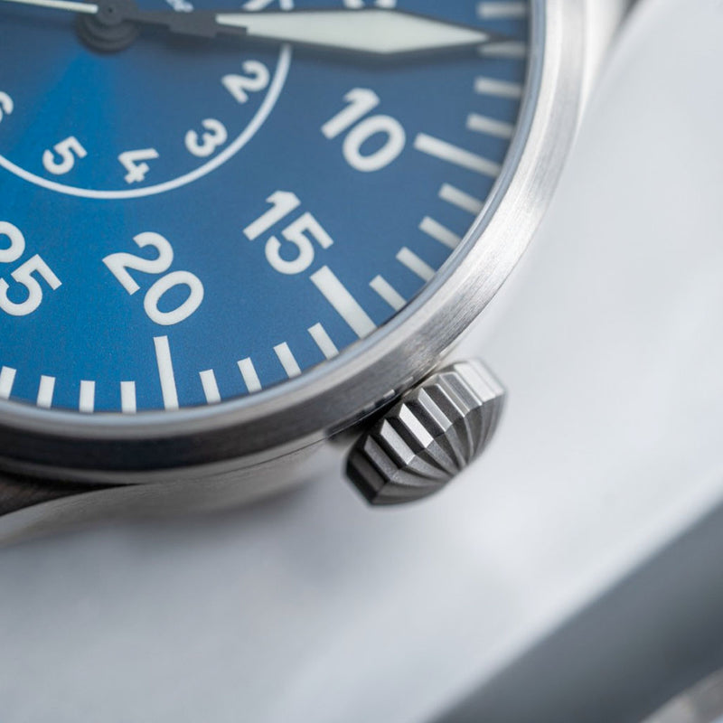 Laco 39mm Aachen Blaue Stunde Automatic Pilot Watch on Bracelet #862103.2MB