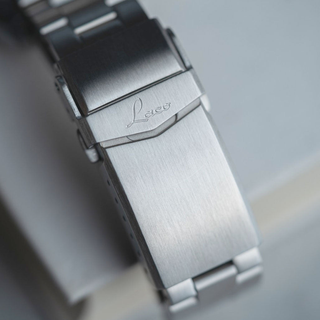 Laco 39mm Aachen Blaue Stunde Automatic Pilot Watch on Bracelet