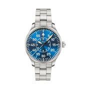 Laco 39mm Aachen Blaue Stunde Automatic Pilot Watch on Bracelet #862103.2MB