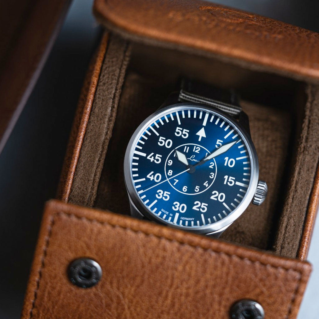 Laco 39mm Aachen Blaue Stunde Automatic Pilot Watch #862103.2